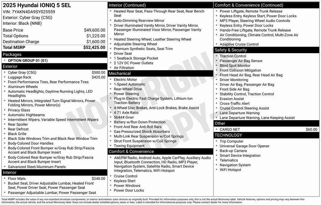 used 2025 Hyundai IONIQ 5 car, priced at $32,998