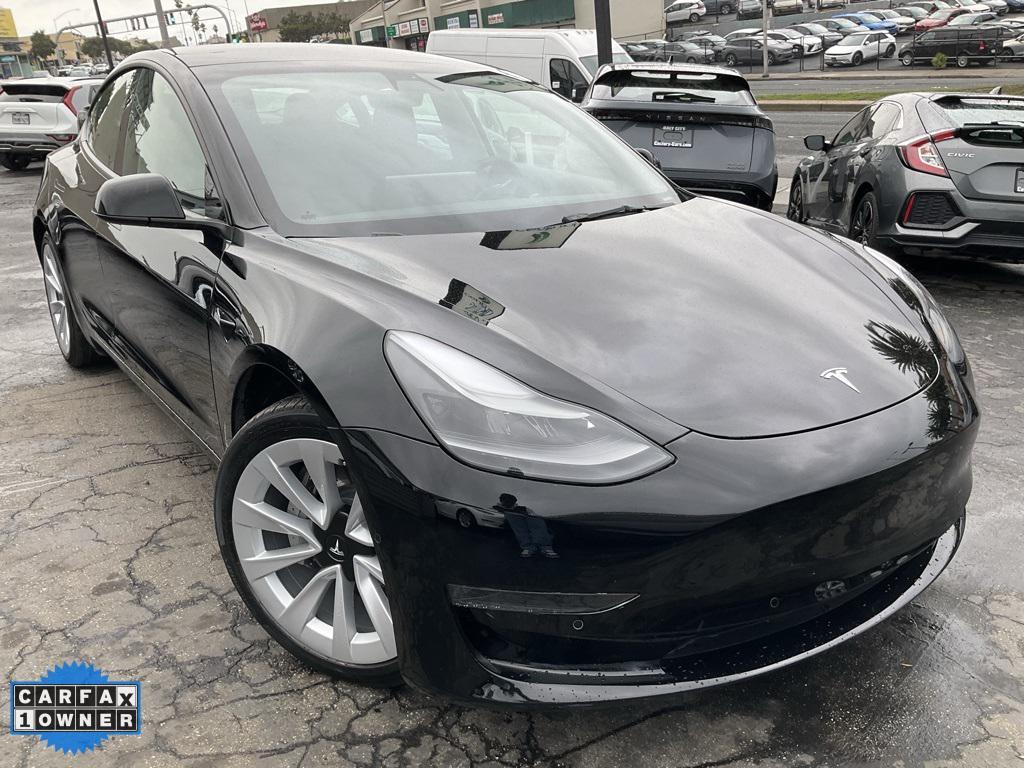 used 2022 Tesla Model 3 car, priced at $21,998
