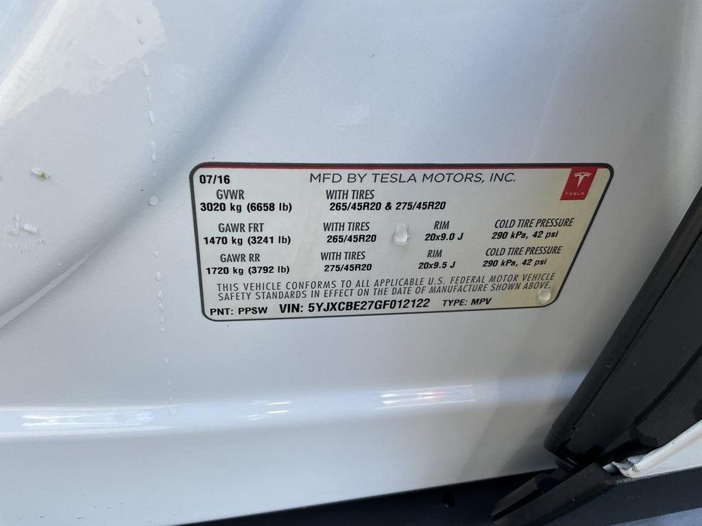 used 2016 Tesla Model X car, priced at $23,500