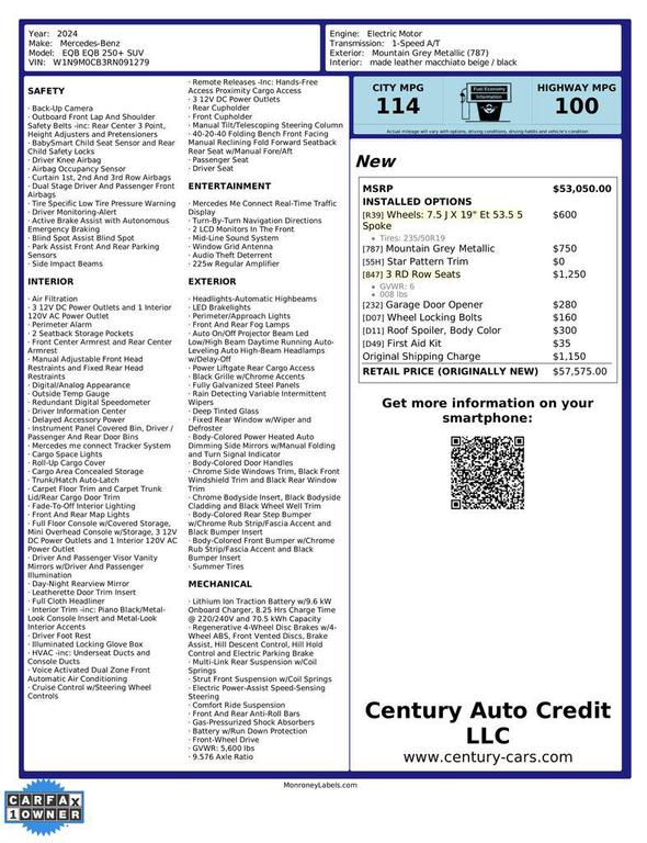 used 2024 Mercedes-Benz EQB 250 car, priced at $29,800