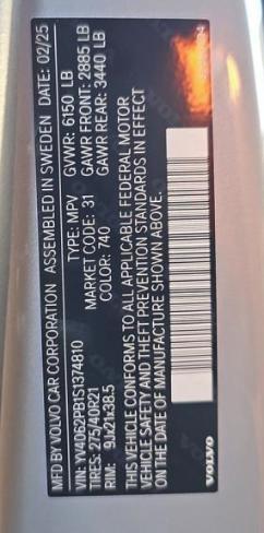 used 2025 Volvo XC90 car, priced at $52,000