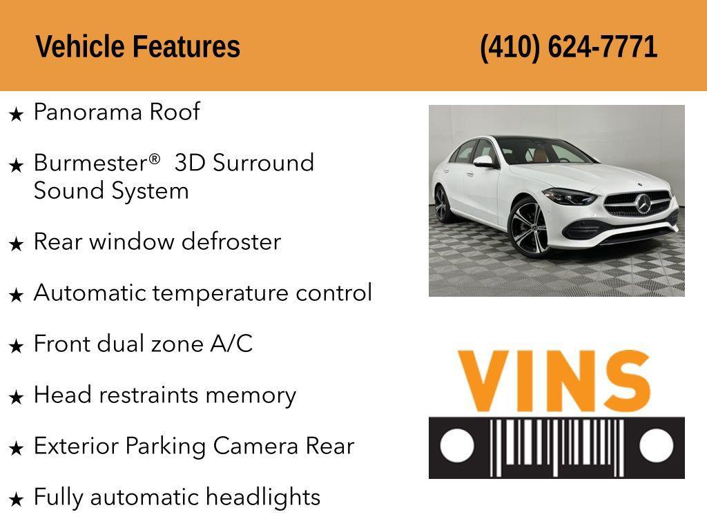 used 2025 Mercedes-Benz C-Class car, priced at $40,980