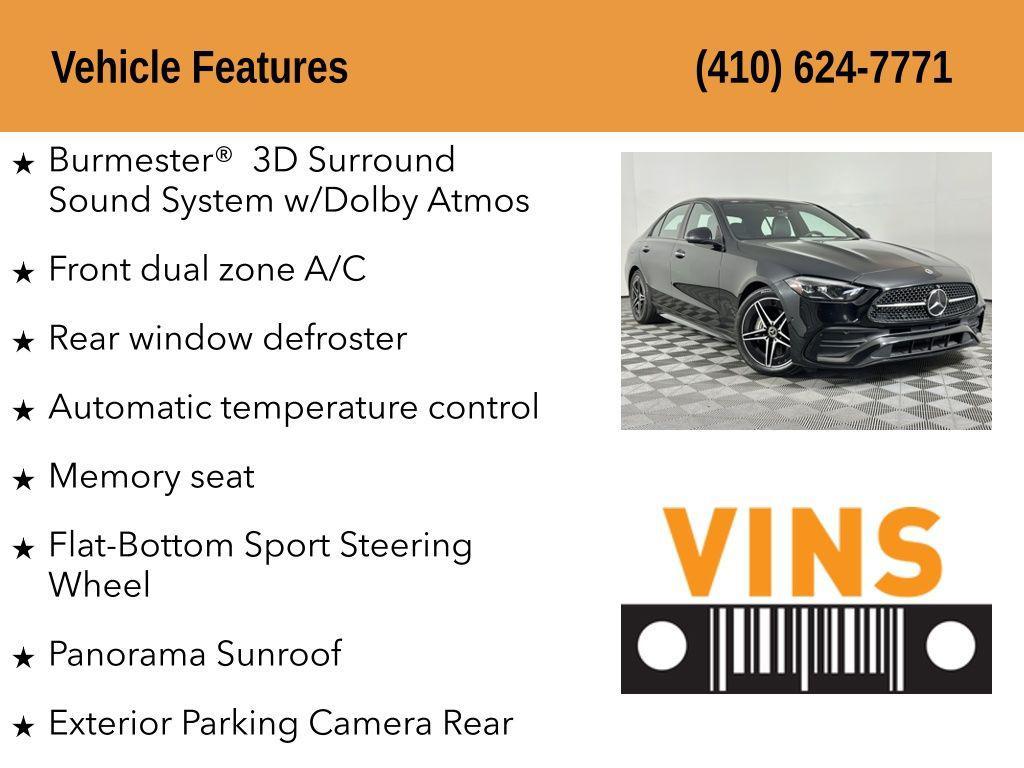 used 2023 Mercedes-Benz C-Class car, priced at $35,980