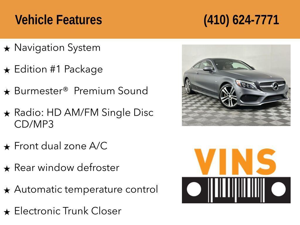 used 2017 Mercedes-Benz C-Class car, priced at $16,980