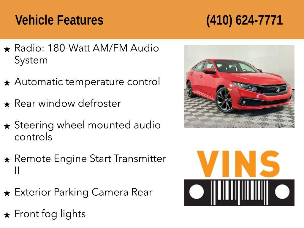 used 2020 Honda Civic car, priced at $18,800