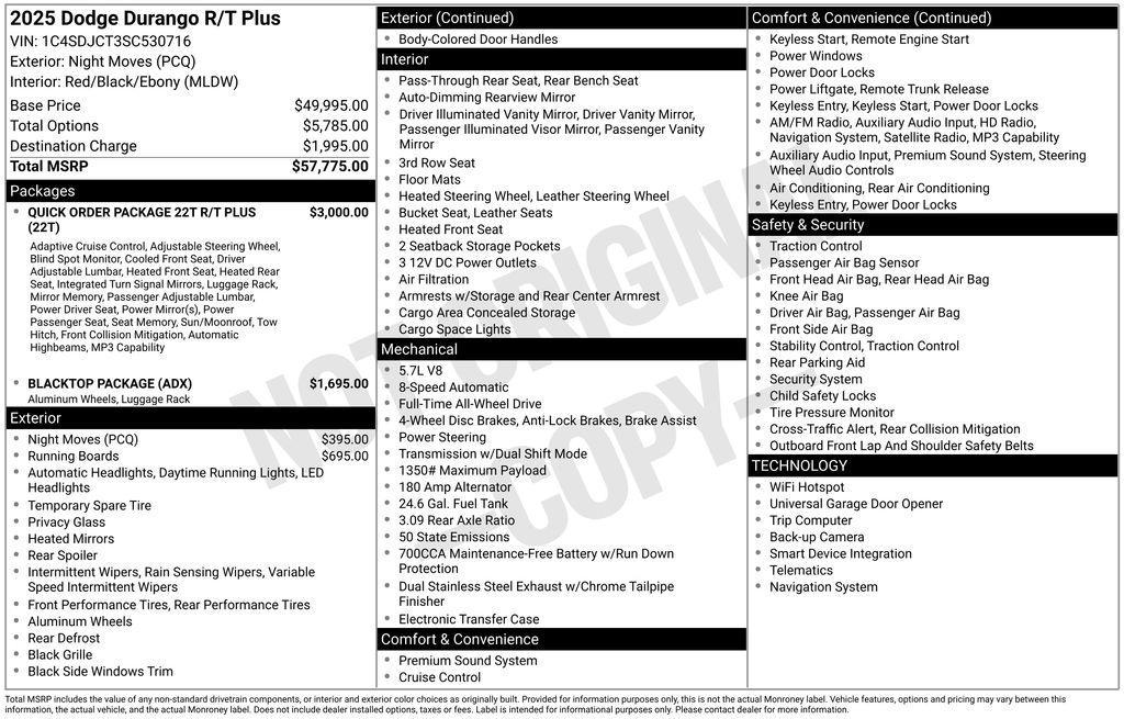 used 2025 Dodge Durango car, priced at $42,950