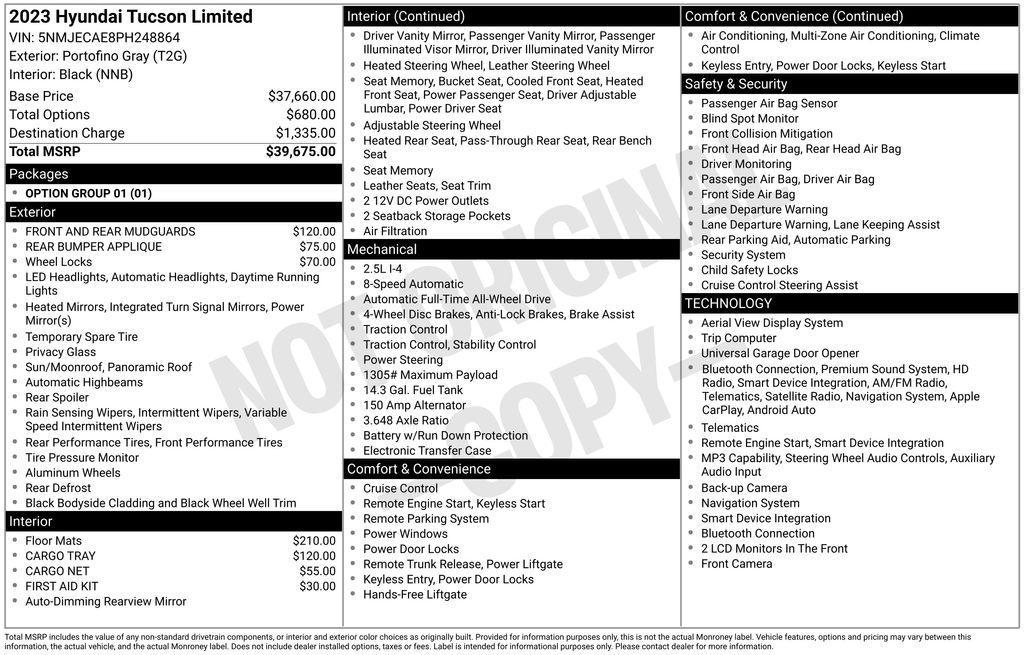 used 2023 Hyundai Tucson car, priced at $26,690
