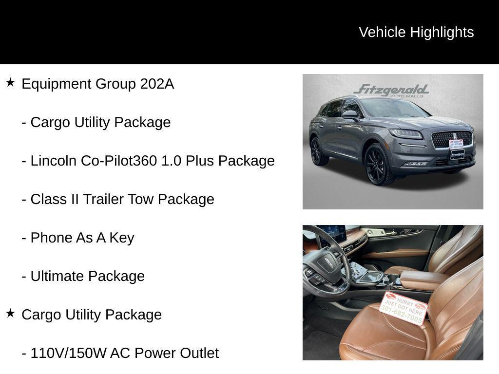 used 2022 Lincoln Nautilus car, priced at $29,985