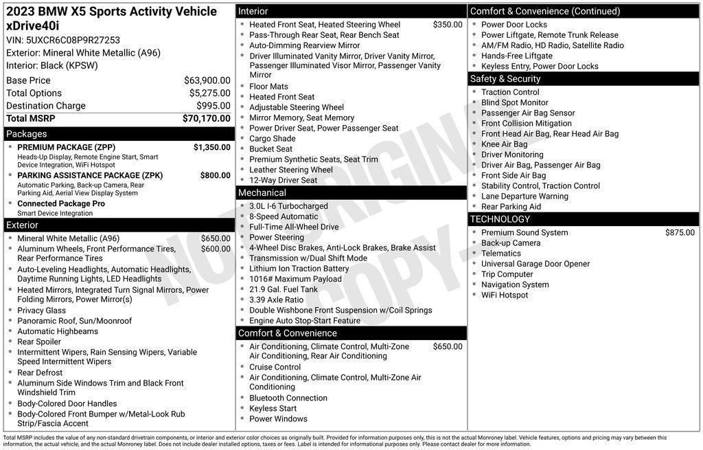 used 2023 BMW X5 car, priced at $38,988