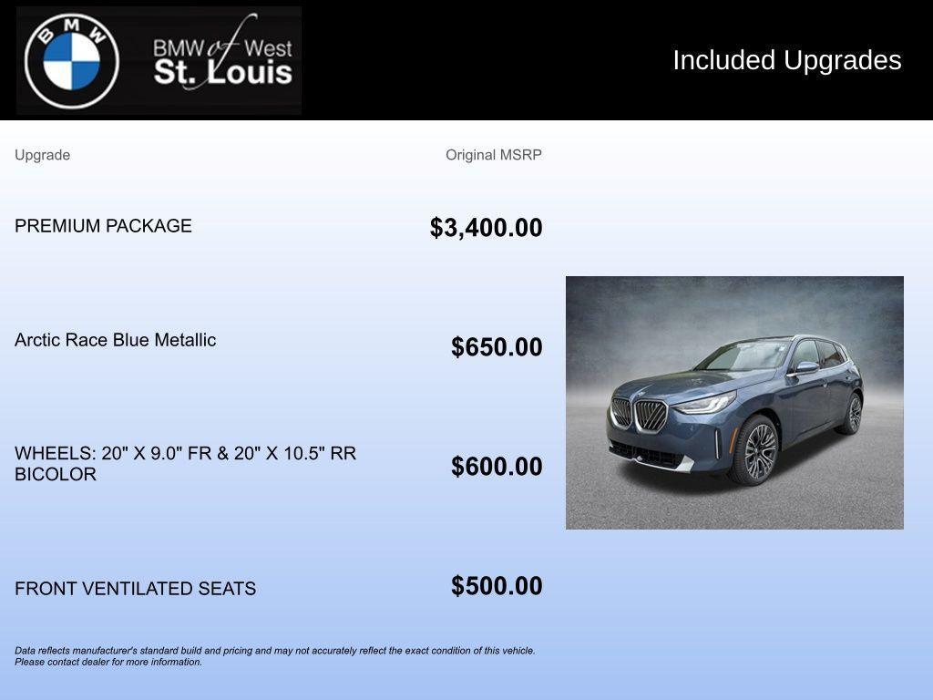 used 2025 BMW X3 car, priced at $51,910