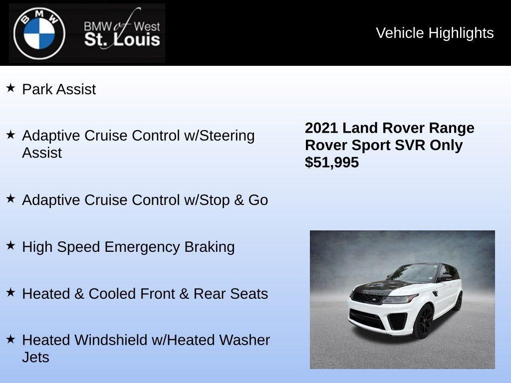 used 2021 Land Rover Range Rover Sport car, priced at $51,545