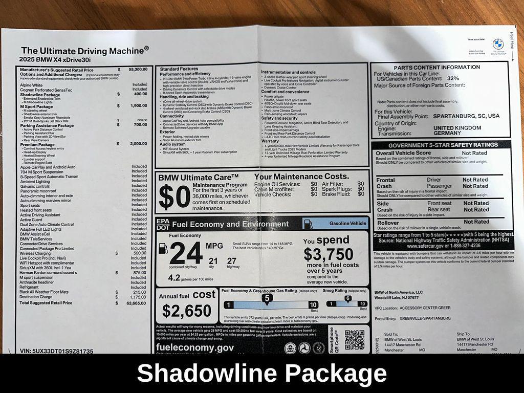 used 2025 BMW X4 car, priced at $49,326