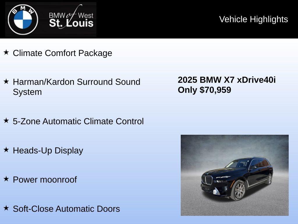 used 2025 BMW X7 car, priced at $69,959