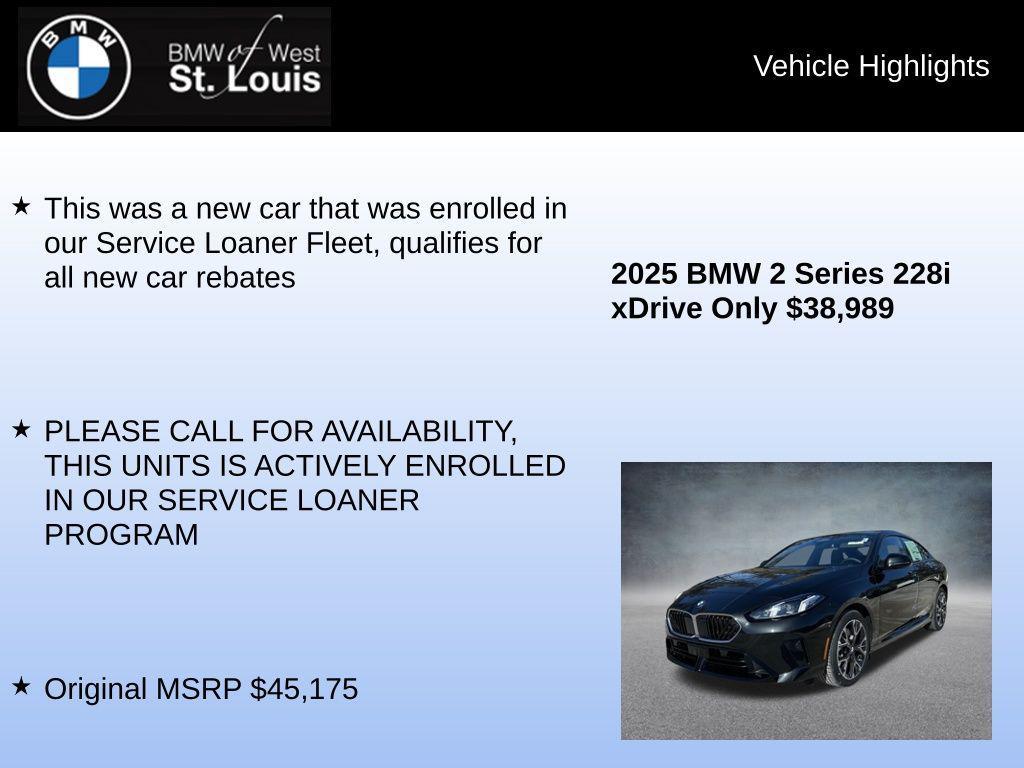 used 2025 BMW 228 Gran Coupe car, priced at $38,989