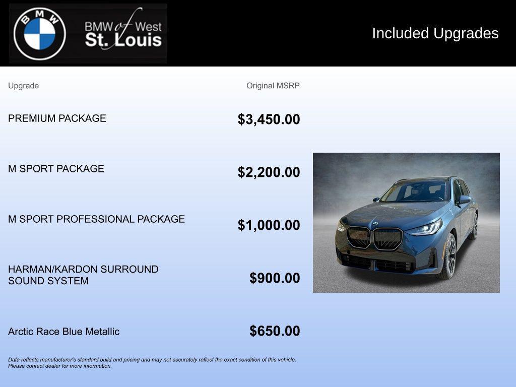 new 2026 BMW X3 car, priced at $61,575