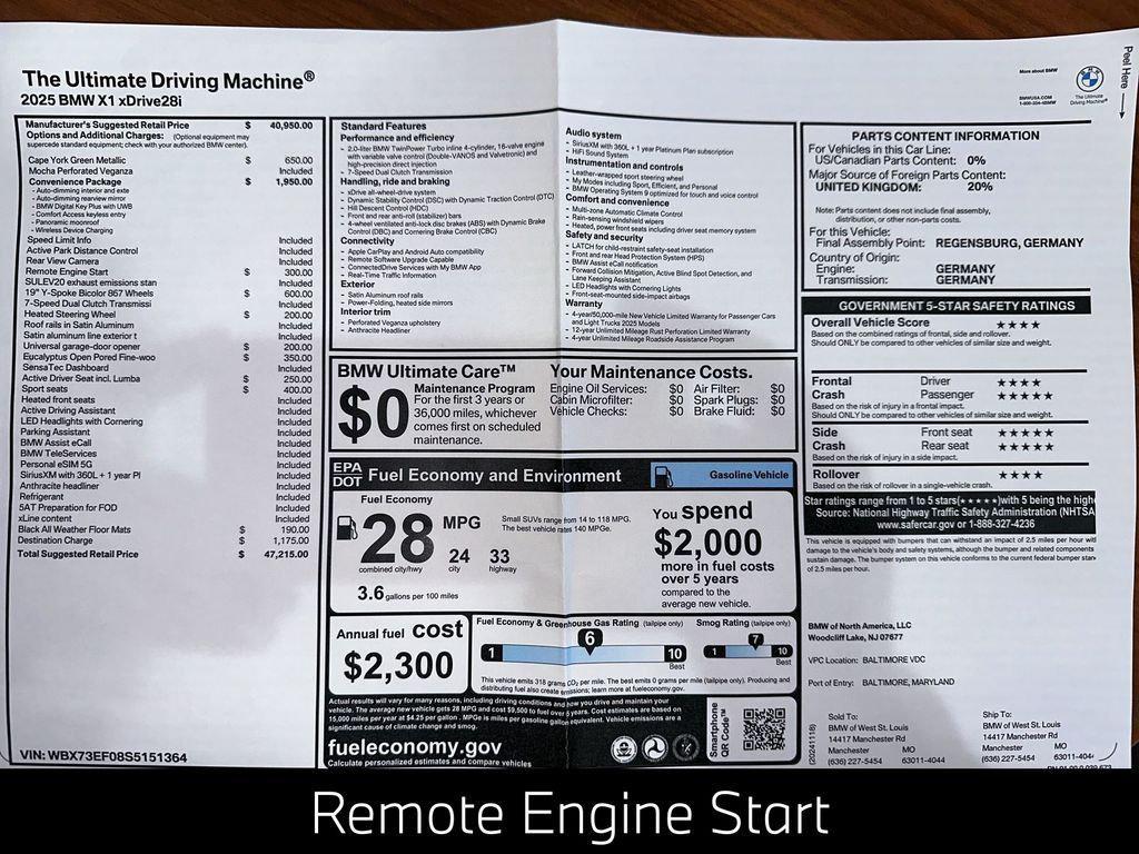 used 2025 BMW X1 car, priced at $37,900