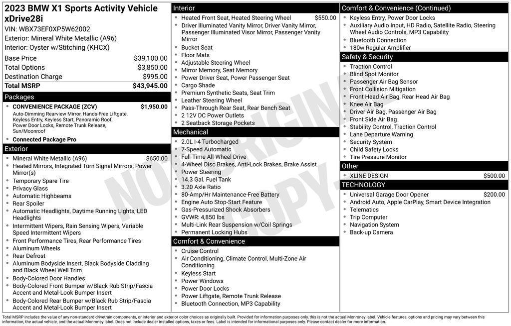 used 2023 BMW X1 car, priced at $29,955