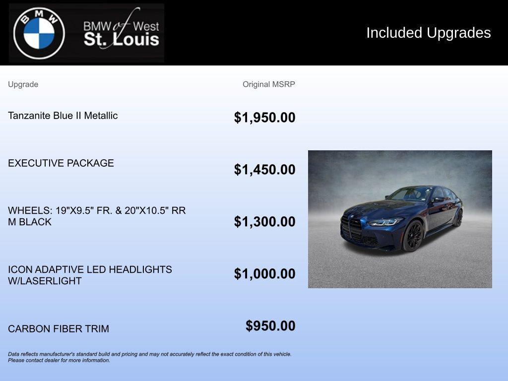 used 2024 BMW M3 car, priced at $77,959