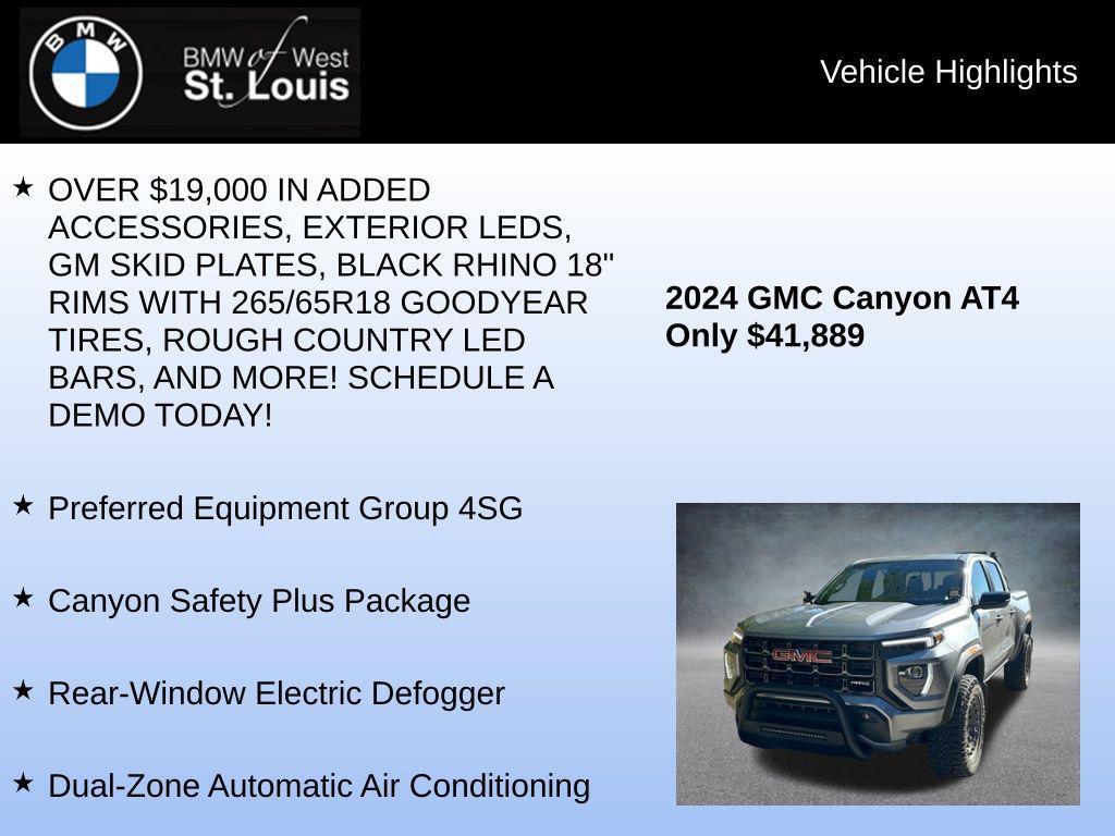 used 2024 GMC Canyon car, priced at $41,699