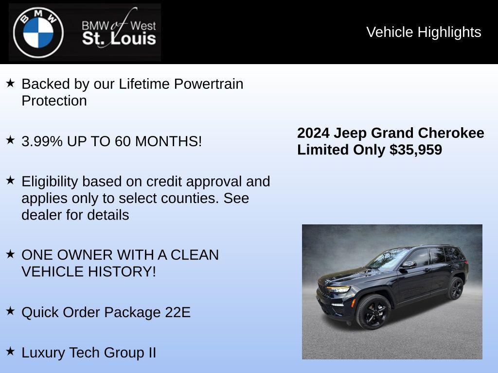 used 2024 Jeep Grand Cherokee car, priced at $34,855