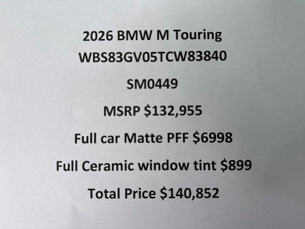 new 2026 BMW M5 car, priced at $132,955