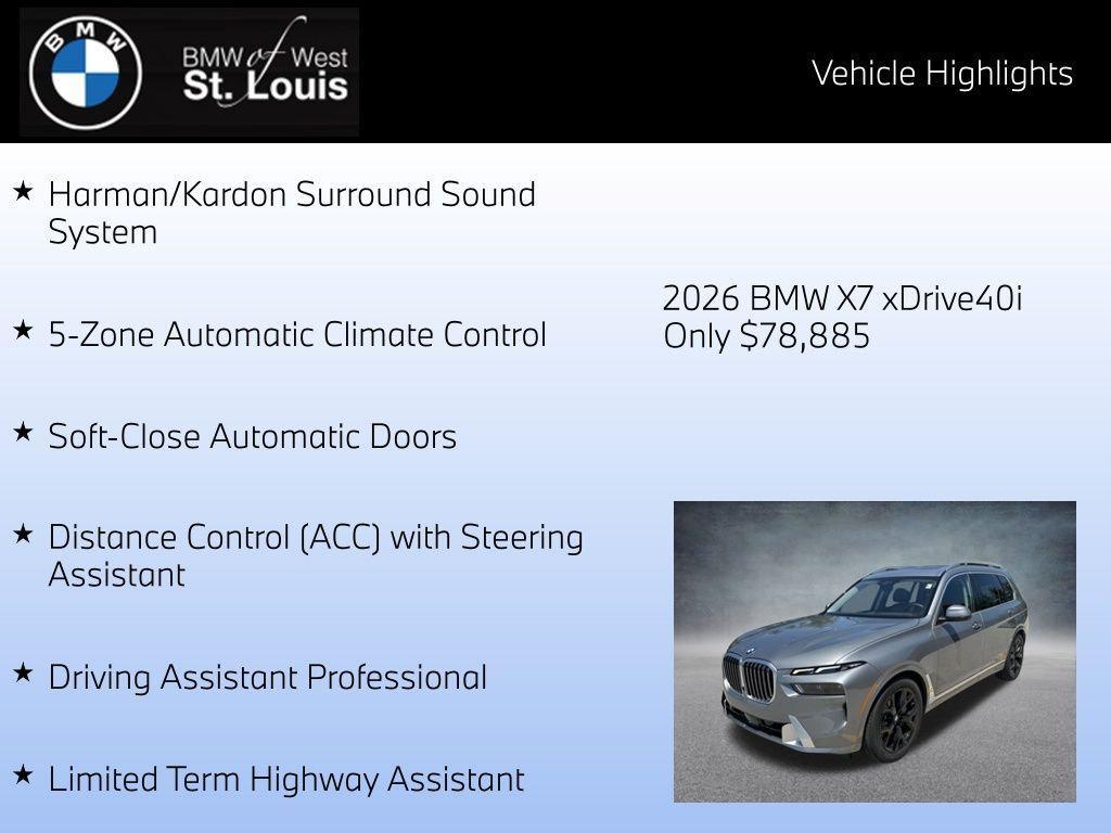 used 2026 BMW X7 car, priced at $78,885