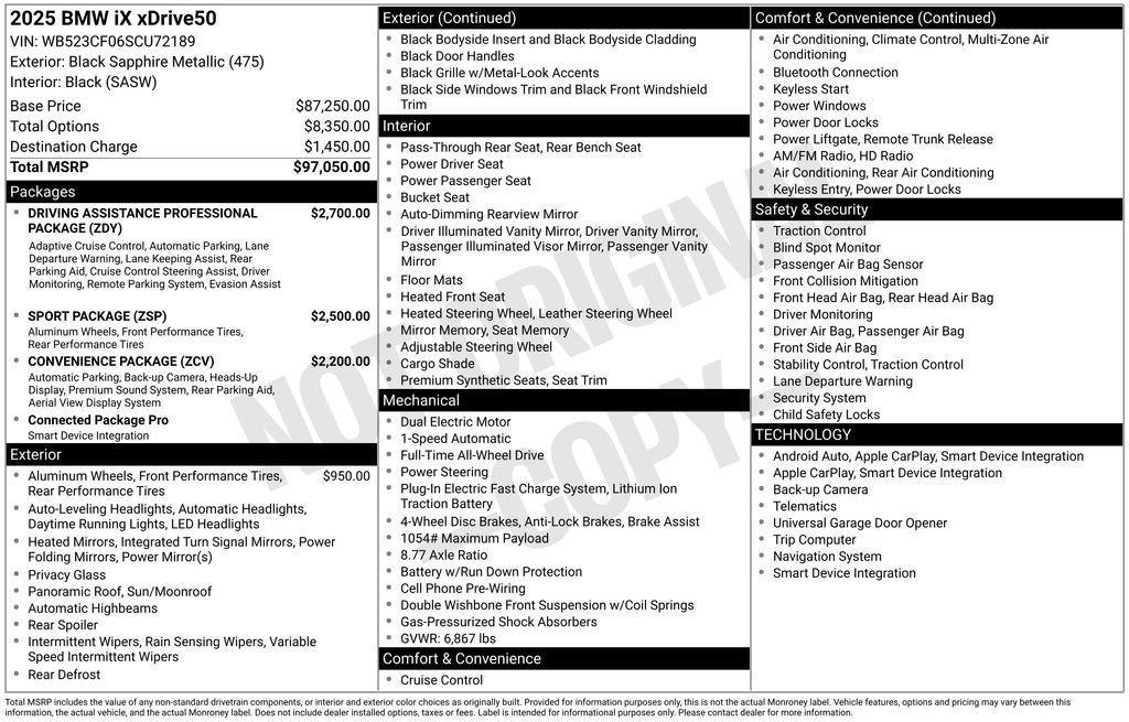 used 2025 BMW iX car, priced at $69,959