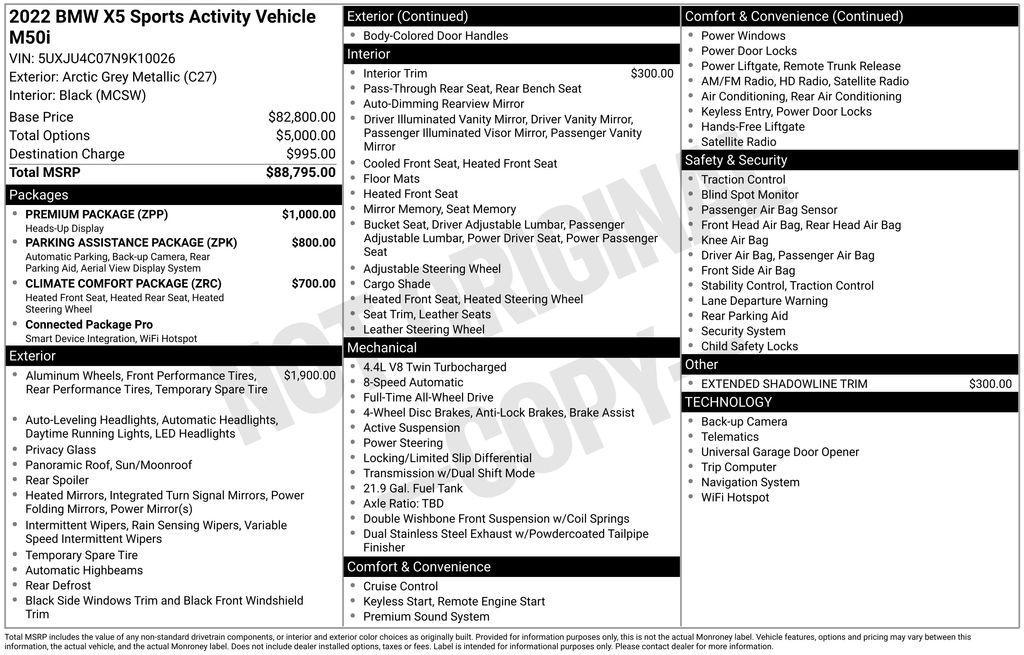 used 2022 BMW X5 car, priced at $51,986