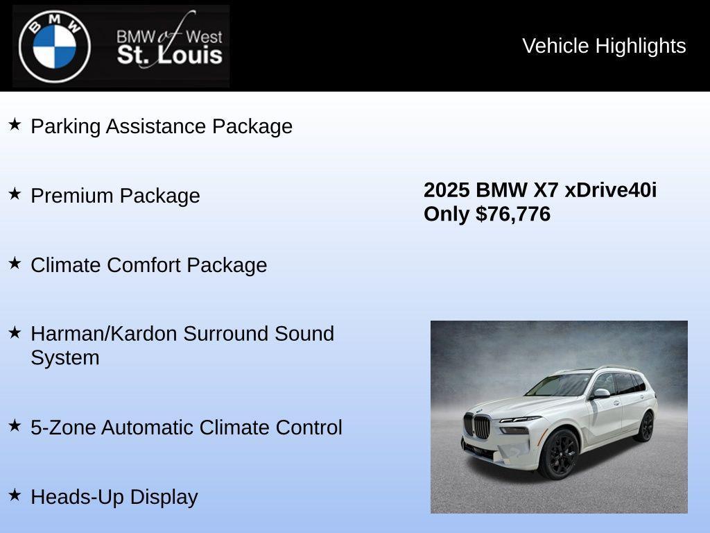 used 2025 BMW X7 car, priced at $76,776