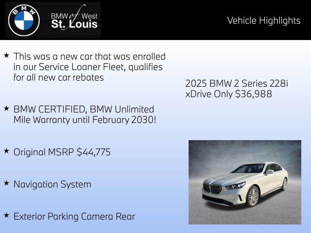 used 2025 BMW 228 Gran Coupe car, priced at $36,988