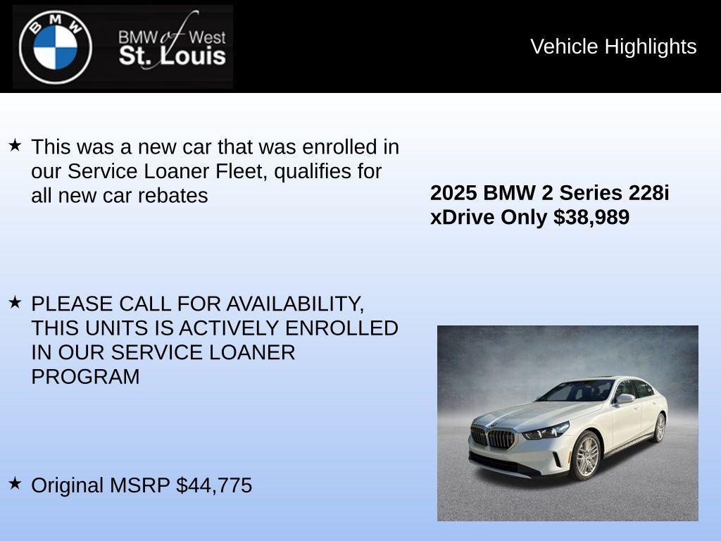 used 2025 BMW 228 Gran Coupe car, priced at $38,989