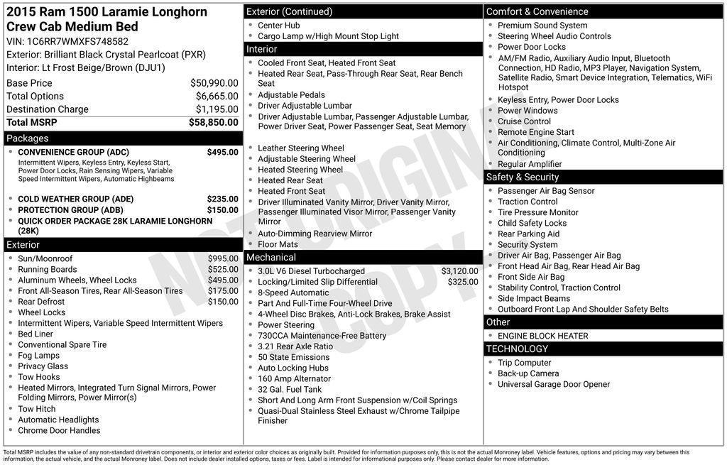 used 2015 Ram 1500 car, priced at $15,767