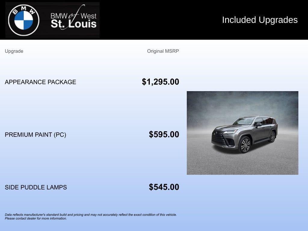 used 2025 Lexus LX 600 car, priced at $108,934