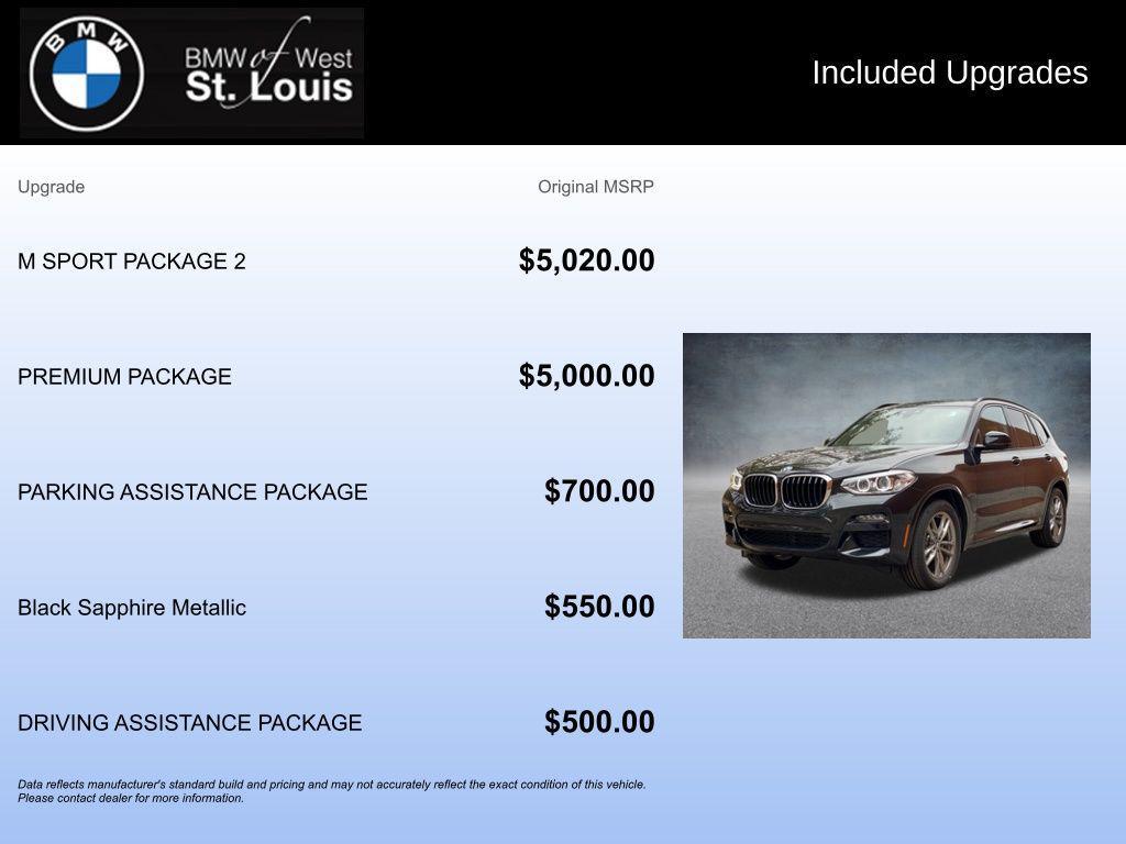 used 2020 BMW X3 car, priced at $19,989
