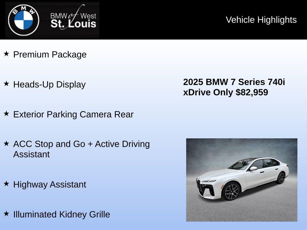 used 2025 BMW 740 car, priced at $82,445