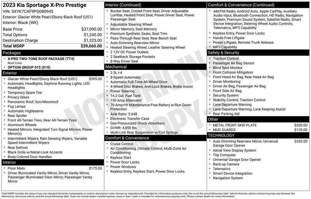 used 2023 Kia Sportage car, priced at $25,545
