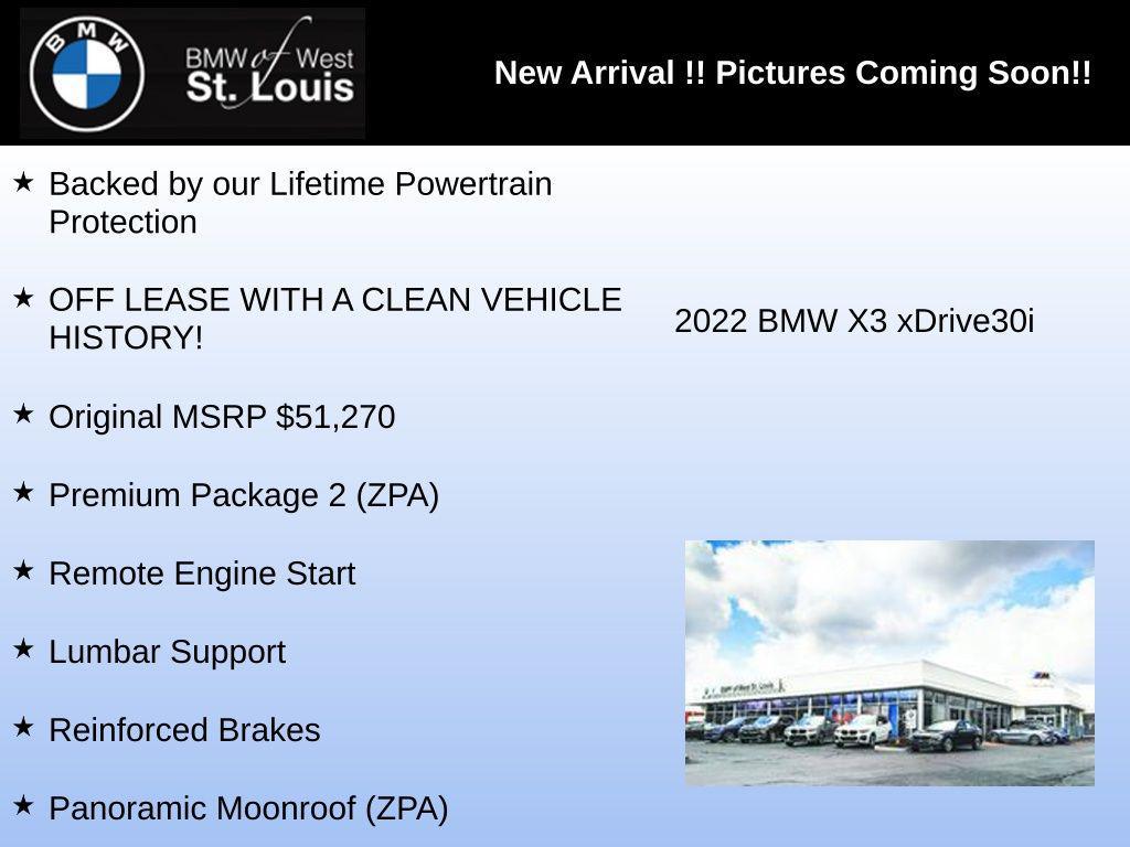 used 2022 BMW X3 car, priced at $35,422