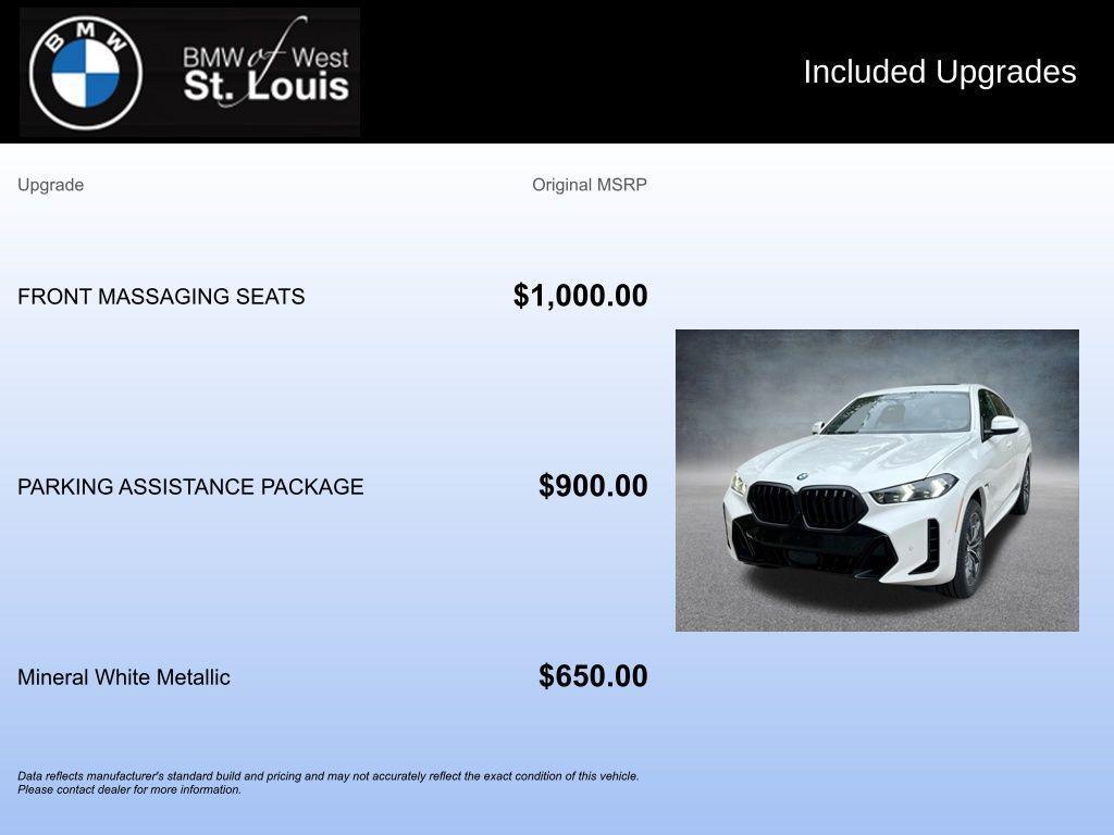 new 2026 BMW X6 car, priced at $91,625