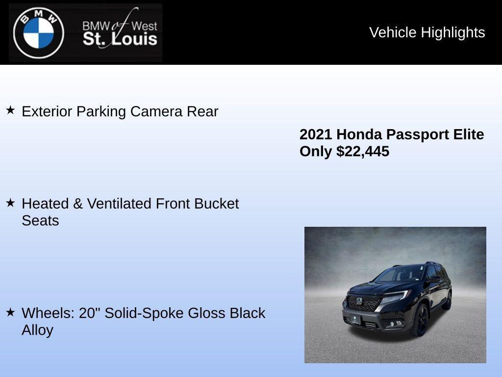 used 2021 Honda Passport car, priced at $21,959