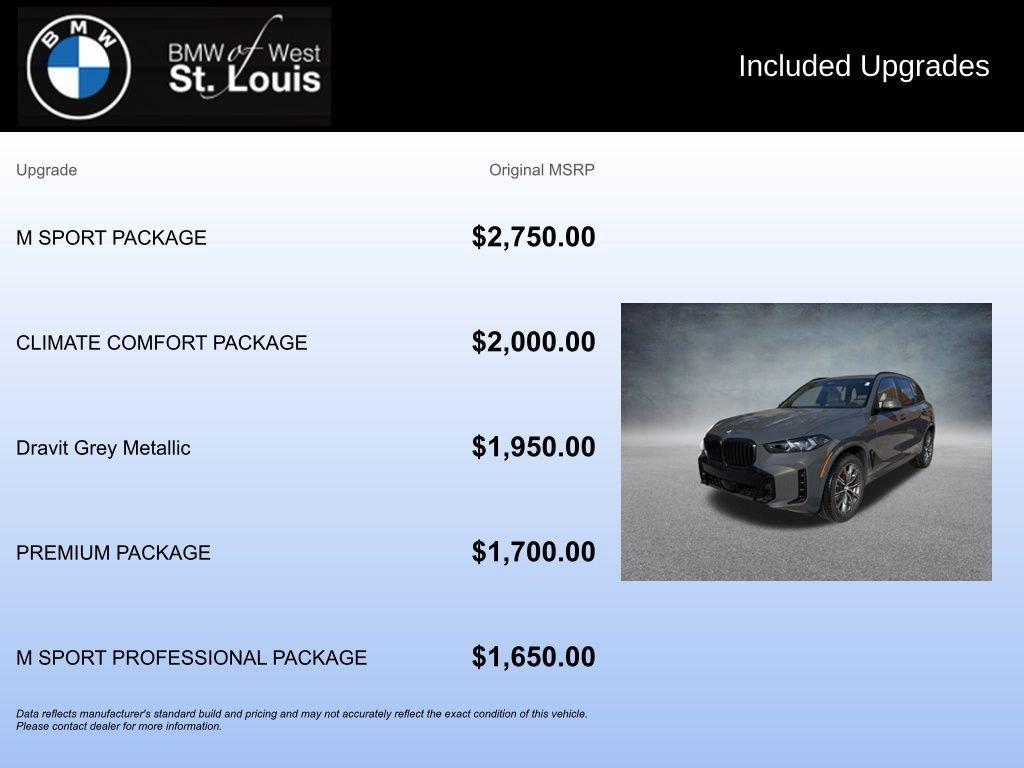 new 2026 BMW X5 car, priced at $82,525