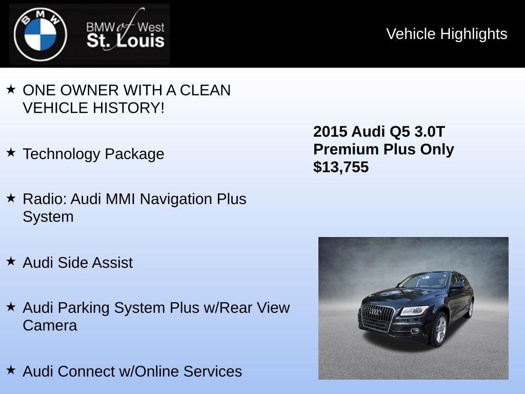 used 2015 Audi Q5 car, priced at $13,959