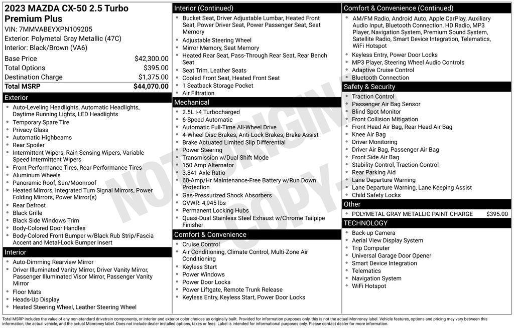 used 2023 Mazda CX-50 car, priced at $28,445