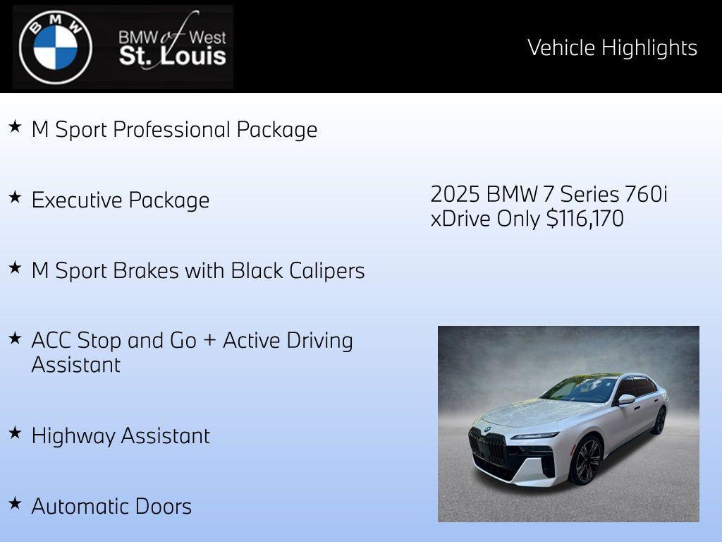 used 2025 BMW 760 car, priced at $116,170