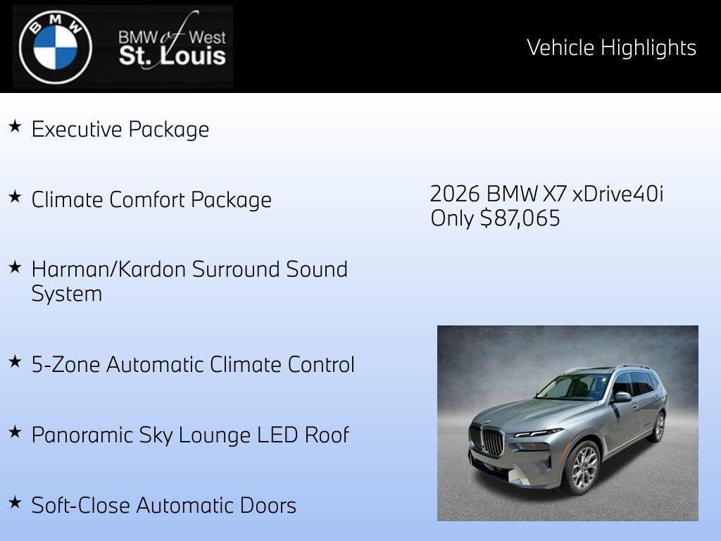 used 2026 BMW X7 car, priced at $87,065