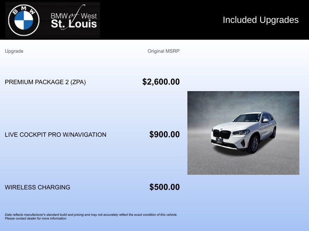 used 2022 BMW X3 car, priced at $33,295