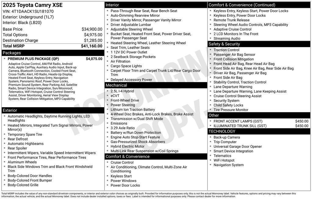 used 2025 Toyota Camry car, priced at $36,325