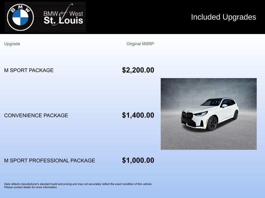 new 2026 BMW X3 car, priced at $57,125