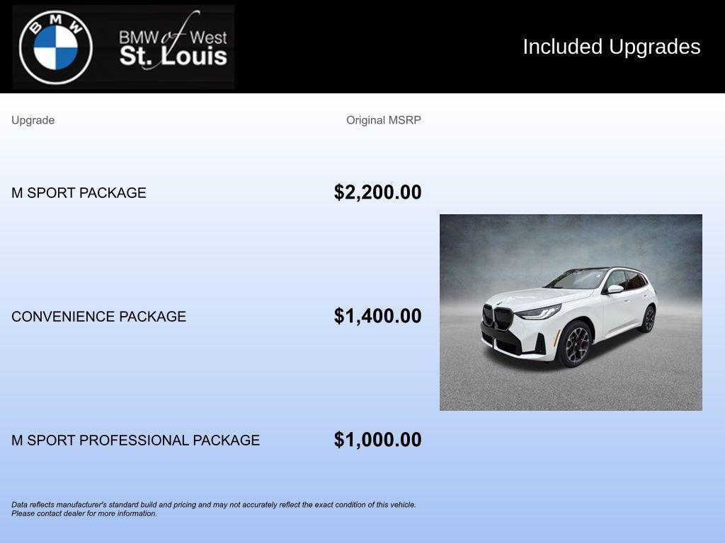 new 2026 BMW X3 car, priced at $57,125