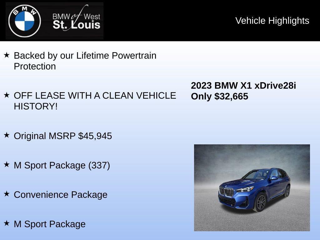 used 2023 BMW X1 car, priced at $32,665