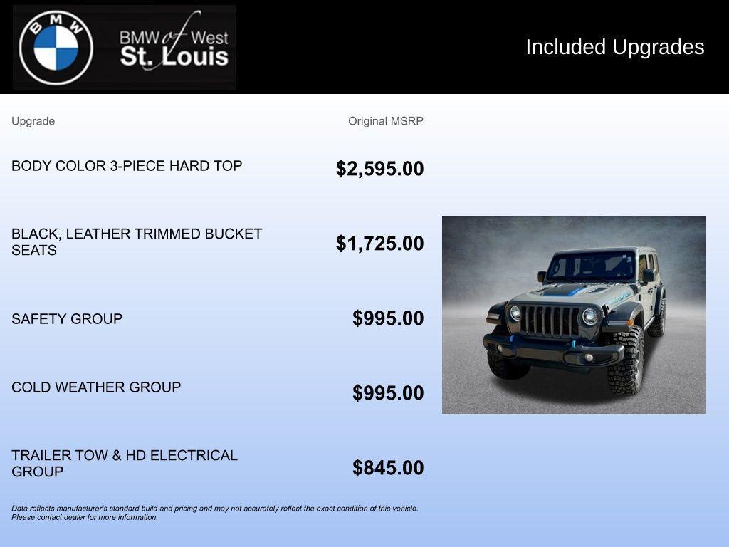 used 2021 Jeep Wrangler Unlimited 4xe car, priced at $23,885